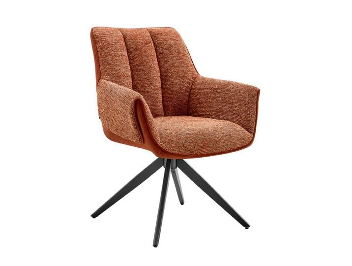 Esszimmerstuhl TESSA Textil/Metall 87 x 64 x 63 cm Terra