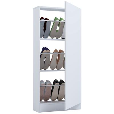 Schuhschrank VCM "Holz Schuhschrank Schuhkommode Fulisa L", weiß, B:50cm T:17cm, Obermaterial: 100% Holz Wood., Schränke, Schuhschrank