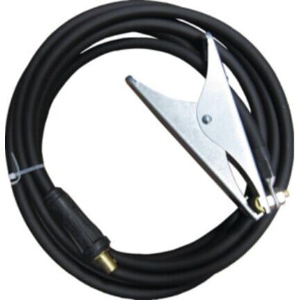 JAS Câble de soudage de masse 300A PVC 5m Ø 16 mm² avec pince de masse et prise KS25 (1501052550)