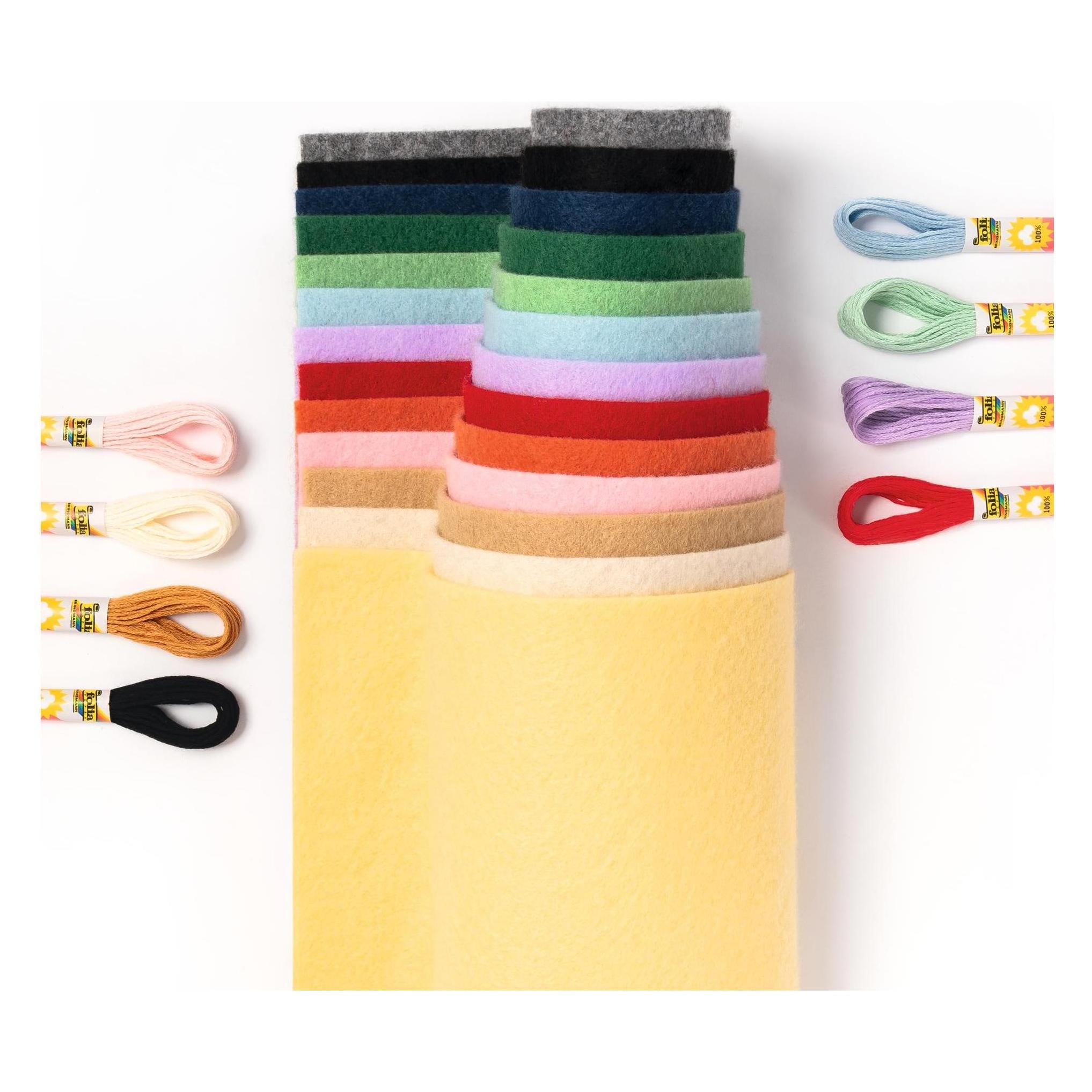 Folia Filz DIY-Box Rainbow Edition, 36-teilig (9310)