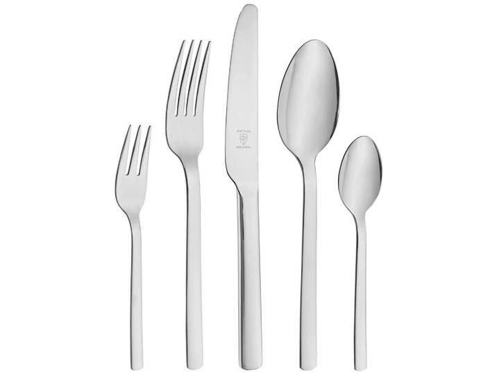 Justinus Besteckset Alpha, Edelstahlfarben, Metall, 60-teilig, 39.5x6.1x51 cm, Besteck, Besteck-Sets