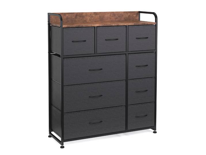 Kommode ALFONSO 83 x 89 cm schwarz/braun