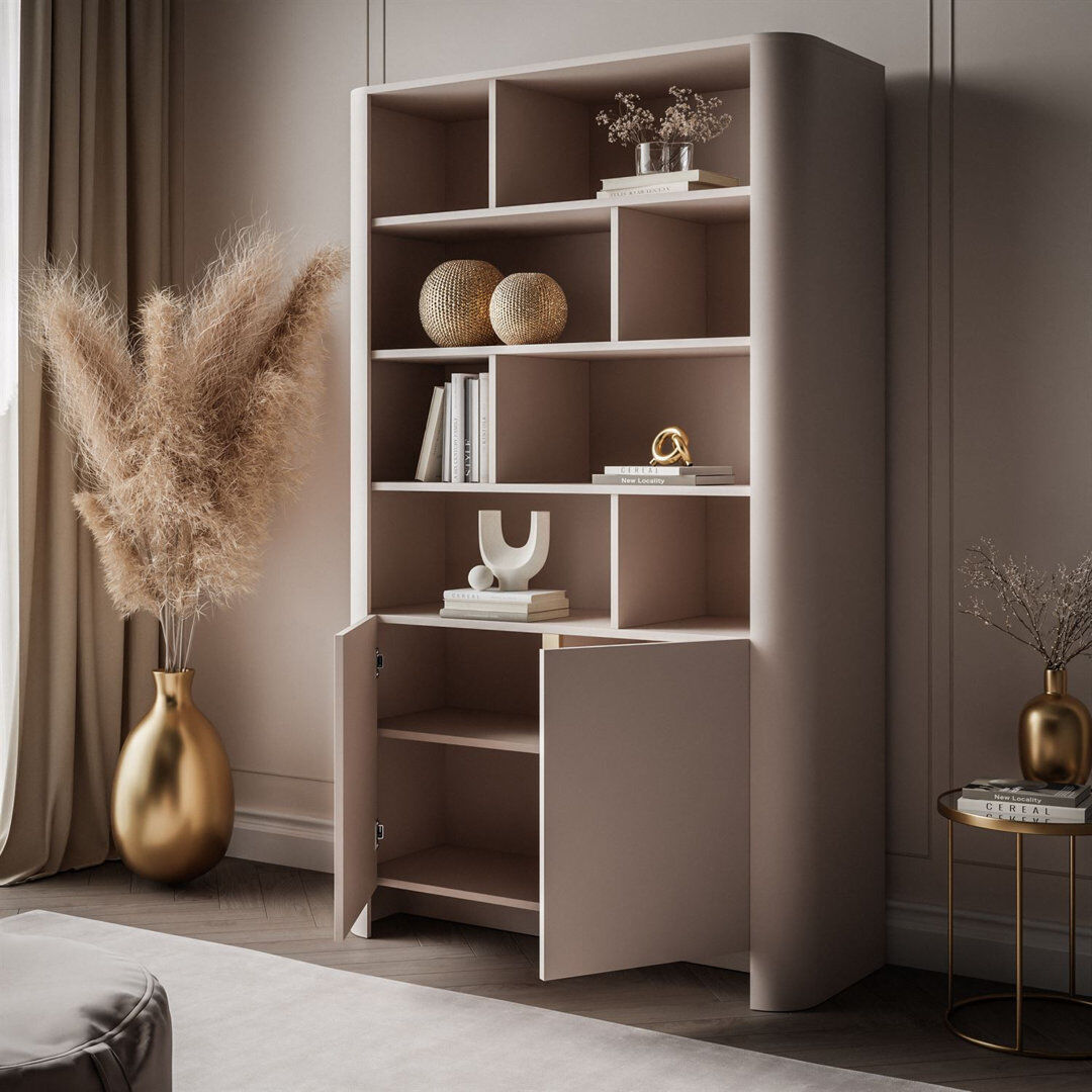 17 Stories 170 cm H x 103 cm W Bookcase Cashmere 170cm H X 103cm W X 39cm D