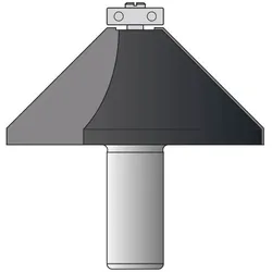 JSO 45° HW-Fasefräser "24106-5" Z2 55x25/74mm S12mm mit Anlauflager - 24106-5-55045-R