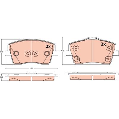 TRW Bremsbelagsatz, Scheibenbremse GDB2596 für Volvo ASIA LYNK & CO