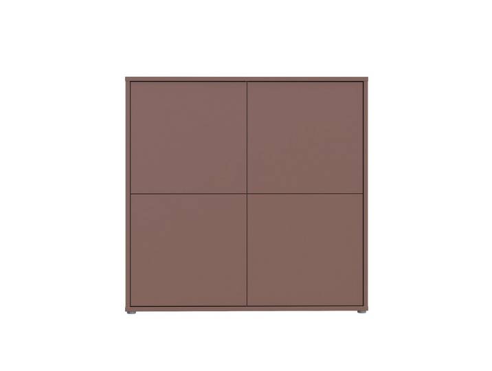 PREISBRECHER Highboard ALICE SPRINGS, in Farbe Terrakotta - 124,5x121,5x34,9cm (BxHxT)