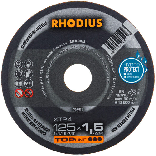 Disque de tronçonnage extra-fin Rhodius XT24 (205911)