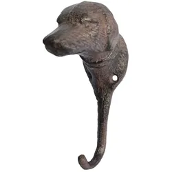 Wandgarderobe Gusseisen Antik Rostlook Hund mit 1 Haken