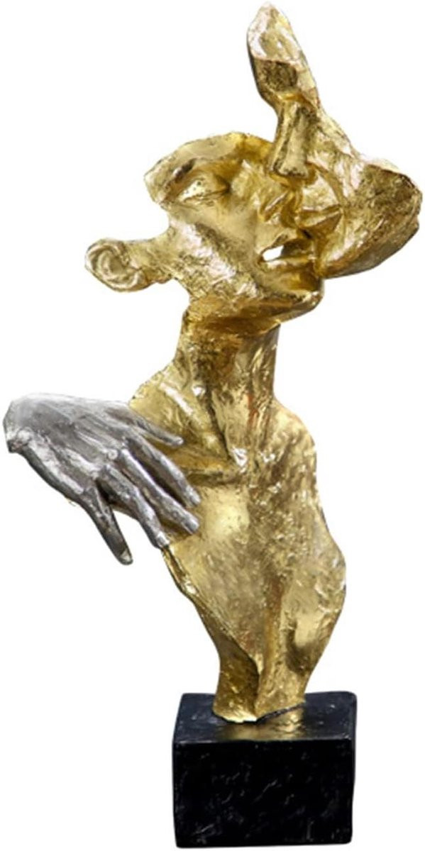Abstract Beeldhouwwerk Lover Standbeeld Goud - Moderne Interieur Decoratie