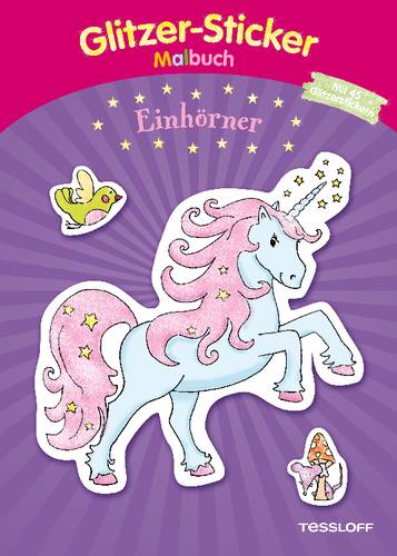 Vedes Glitzer-Sticker-Malbuch Einhörner 978-3-7886-3867-2 1St.
