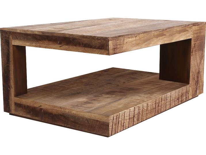 Couchtisch MÖBILIA Titlis , braun (natur, braun, natur, braun, natur, braun), B:90cm H:40cm T:60cm, Tische, Couchtisch
