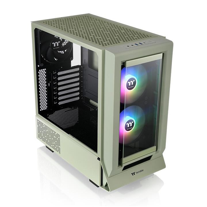 Thermaltake Ceres 350 Gaming PC Gehäuse Midi-Tower Matcha Green Seitenfenster