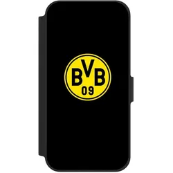 Nivocase Klapphülle für Apple iPhone 12 Handyhülle aus Kunst Leder NIVOflip schwarz BVB Borussia Dortmund (Apple iPhone 12), Smartphone Hülle, Schwarz
