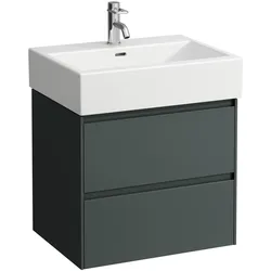 LAUFEN LANI Waschtischunterbau, 2 Schubladen, SoftClose, 585x515x445mm, H4035321122661, Farbe: Verkehrsgrau