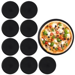 Relaxdays Pizzablech 10er Set Schwarz