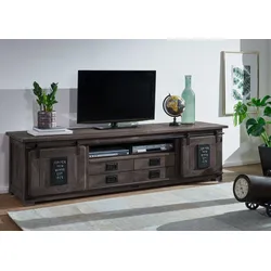 TV-Board Mango 200x55x55 grau lackiert RAILWAY #248