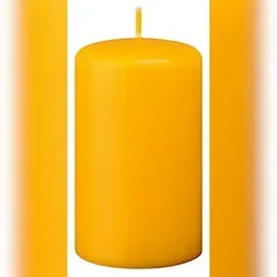 Kopschitz Kerzen 4er Adventskerzen, Adventskranz Kerzen Set Goldgelb 6 x Ø 6 cm