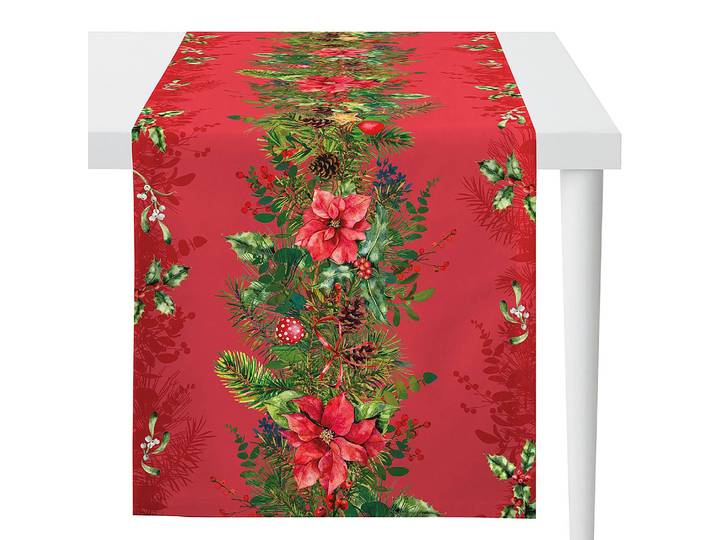 Chemin de table 3607 46 x 140cm Rouge/Rouge