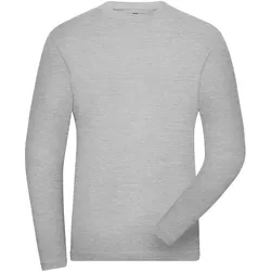 Bio Stretch Langarmshirt "JN1804" UV-Schutz - 3XL - grey-heather