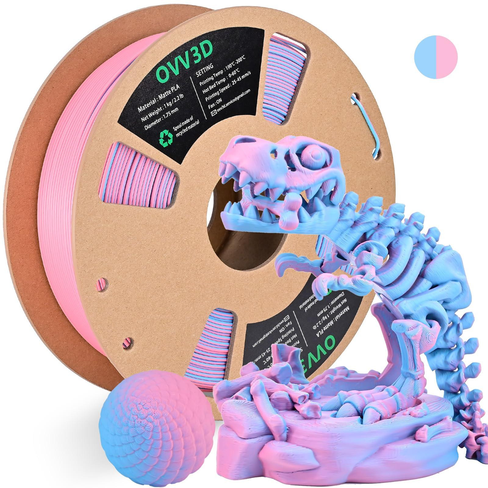 Selius PLA Filament 1.75mm Matte Hemelsblauw Roze 1kg