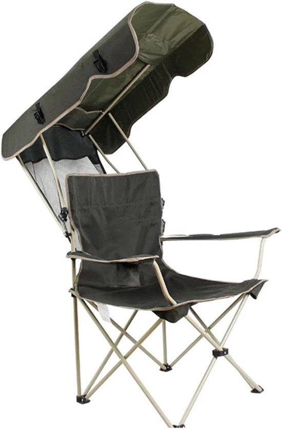 Faltstuhl mit Sonnenschutz - 150 kg Tragkraft