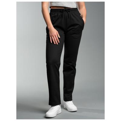 Sweathose TRIGEMA "TRIGEMA Freizeithose aus Sweat-Qualität", Damen, Gr. M, Normalgrößen, schwarz, Sweatware, 70% Baumwolle, 30% Polyester, Hosen Sweathose