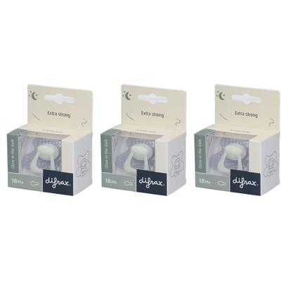 Difrax Fopspeen Glow in the Dark Natural 20 Maanden+ x3 3x1 St Sauger