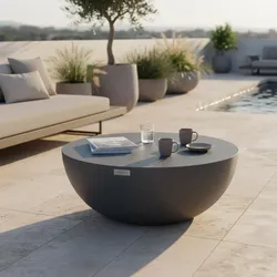 Loungetisch Chronos Faserbeton Schwarz