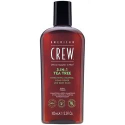 100ml American Crew 3In1 Tea Tree Shampoo, Conditioner & Body Wash