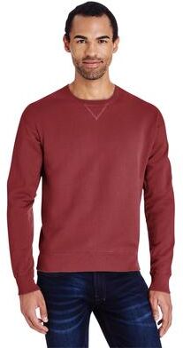 ComfortWash by Hanes GDH400 Men's Comfort Wash Fleece Sweatshirt in Cayenne size Medium   Cotton/Polyester Blend