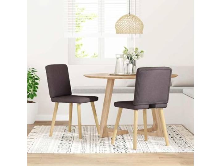 NLQMSU Essstühle, 2 Stück, dunkelbraun, Stoff 2 Stück, dunkelbraun, weicher Polyesterstoff, Metall- und Holzrahmen, dicker Schaumstoff, Esszimmer, Wohnzimmer, Gästezimmer