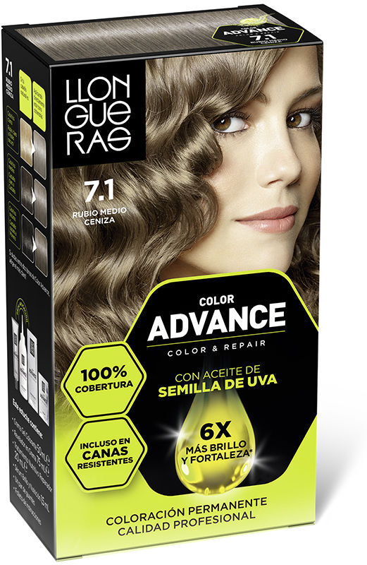 Llongueras Color Advance #7,1-rubio ceniza