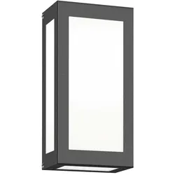 CMD Creative Metalldesign Outdoor LED Wandleuchte AQUA RAIN, IP44, 12W 3000K 1200lm, Edelstahl / Opalglas, anthrazit CMD-67/LED
