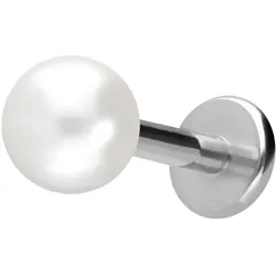Titan Labret mit Innengewinde SYNTHETISCHE PERLE