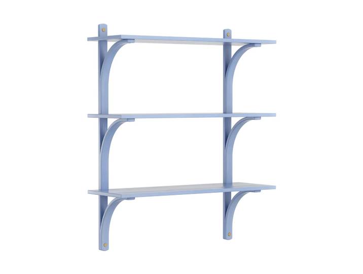 Swedese Étagère Levi à 3 plateau ILKE Blue-laiton, 90 cm