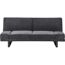 SCHLAFSOFA 2-Sitzer Chenillegewebe Schwarz York