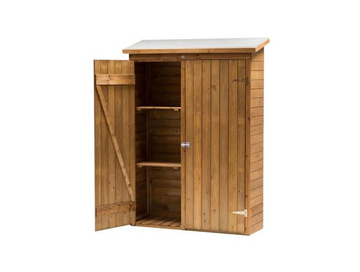 Armoire de rangement - AXI - Olivier - Bois massif - Marron - 2 étagères