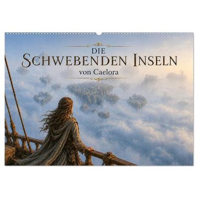 Die schwebenden Inseln von Caelora (Wandkalender 2027 DIN A2 quer), CALVENDO Monatskalender