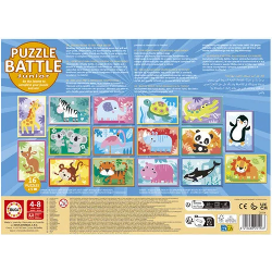 Puzzle Battle Junior 16 x 9 pcs Animals - Educa