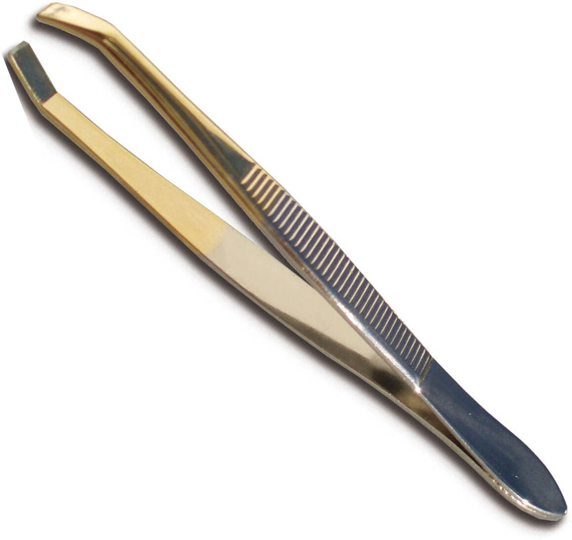 Canal Haarpinzette gerade vergoldete Spitze, 8 cm