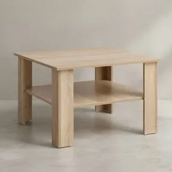 KADIMA DESIGN Couchtisch NIDDA Holz: Sonoma Eiche, Melaminharzbeschichtung, kratzfest, Ablagefläche, 60 kg Belastbarkeit.