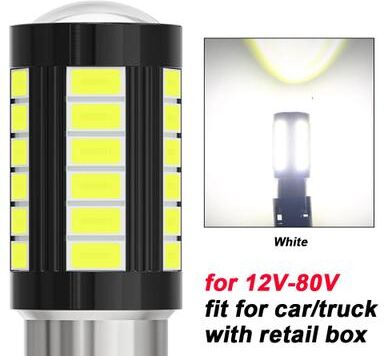 Inspired Living 2 Pack CANbus Error Free 1156 1157 LED Turn Signal Bulbs, 12V 24V BA15S BAY15D 24v White 1156 Bau15s Py21w