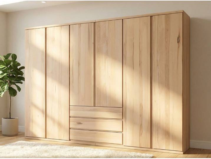 Drehtürenschrank „Romana“ Kernbuche 6-türig Massivholz Buche