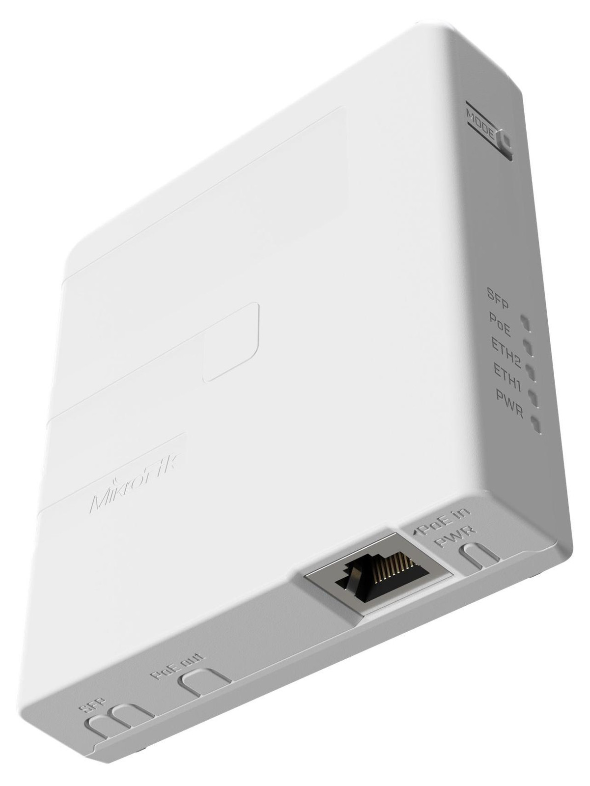 MikroTik GPEN PoE-injector met SFP-poort, Gigabit Ethernet, Wit