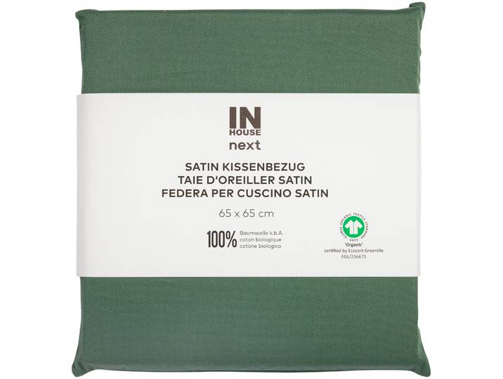 Inhouse Kissen Gots Satin 65x65 gras