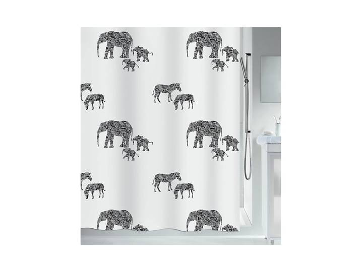 Spirella Serengeti Textilduschvorhang 180x200cm Schwarz
