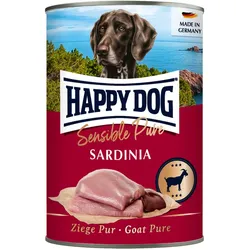 HAPPY DOG 400 Gramm Hundenassfutter Sparpaket 24 x 400 Gramm Ziege Pur