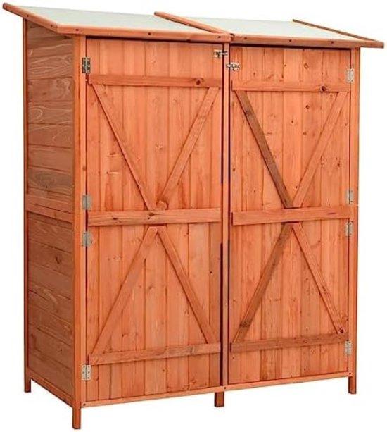 Famanu Gartenschrank aus Holz - Wetterfest und geräumig