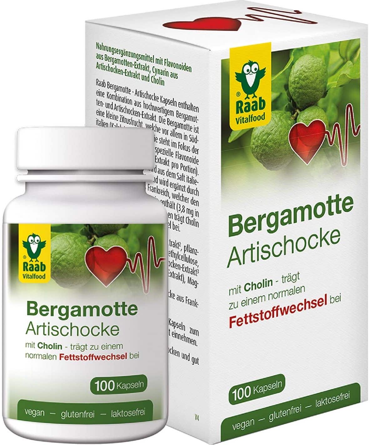 Raab Vitalfood Bergamota-Alcachofa 100caps