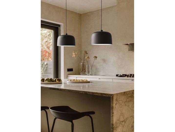 Zile Pendelleuchte Ø 40 cm Rot - Luceplan - Wohnzimmer - Metall